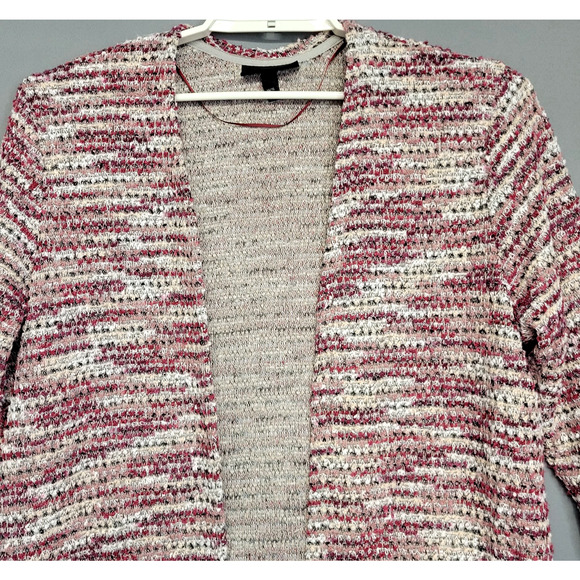 Lane Bryant Cardigan Sweater Women 14/16 Cranberry Open Front Duster Knit Boho - Picture 3 of 12